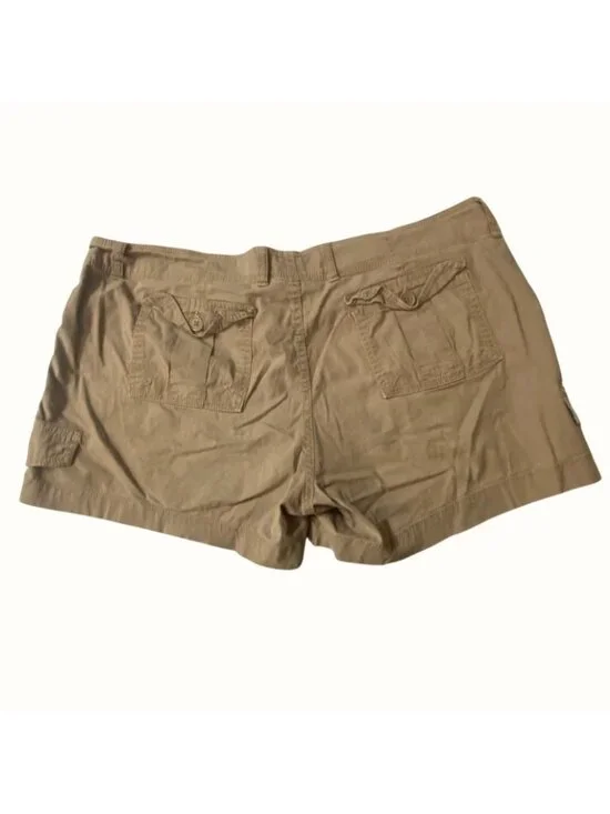 American Rag Cie Womens Khaki Cargo Shorts Size 15 With Pockets Made In India - Picture 2 of 5